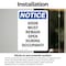 Signmission Door Must Remain Open During Occupancy, 7 in W x Rectangle, Vinyl Decal OS-2PACK-NS-D-710-V-11506 - alternate 2